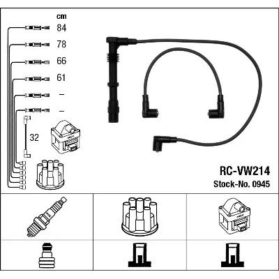 Komplet kablova za paljenje NGK RC-VW214 0945 IC-273647