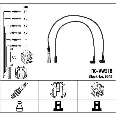 Komplet kablova za paljenje NGK RC-VW218 0949 IC-273670