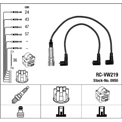 Komplet kablova za paljenje NGK RC-VW219 0950 IC-273680