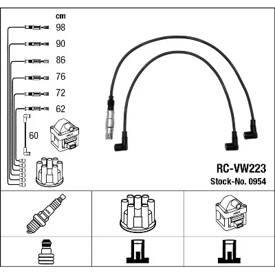 Komplet kablova za paljenje NGK RC-VW223 0954 IC-273688