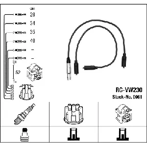 Komplet kablova za paljenje NGK RC-VW230 0961 IC-AF6C81