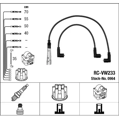 Komplet kablova za paljenje NGK RC-VW233 0964 IC-634394