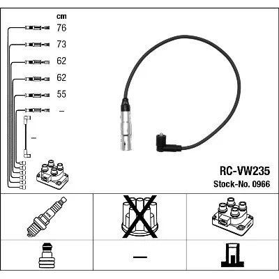 Komplet kablova za paljenje NGK RC-VW235 0966 IC-A82872