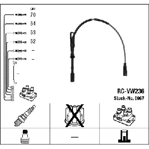 Komplet kablova za paljenje NGK RC-VW236 0967 IC-505299
