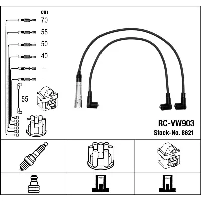 Komplet kablova za paljenje NGK RC-VW903 8621 IC-9BEA1B