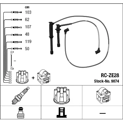 Komplet kablova za paljenje NGK RC-ZE28 9874 IC-A35869