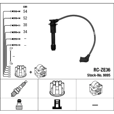 Komplet kablova za paljenje NGK RC-ZE36 9895 IC-290391