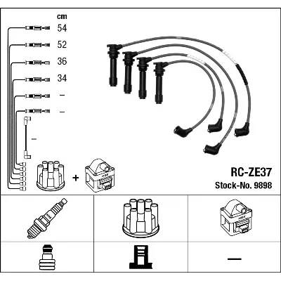 Komplet kablova za paljenje NGK RC-ZE37 9898 IC-290392