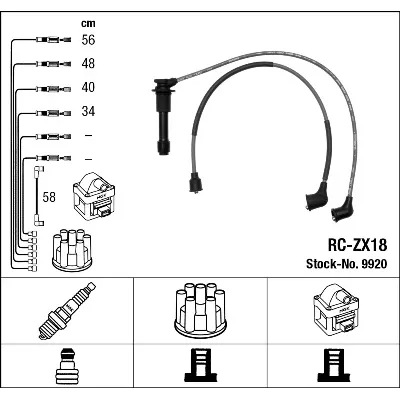 Komplet kablova za paljenje NGK RC-ZX18 9920 IC-290398