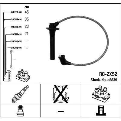 Komplet kablova za paljenje NGK RC-ZX52 8839 IC-AF6CB4