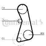 Komplet zupčastog kaiša CONTI CT 848 K3 IC-9EC4C3 Komplet zupčastog kaiša CONTI CT 848 K3 IC-9EC4C3