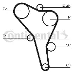 Komplet zupčastog kaiša CONTI CT 867 K3 IC-9EC4CE Komplet zupčastog kaiša CONTI CT 867 K3 IC-9EC4CE