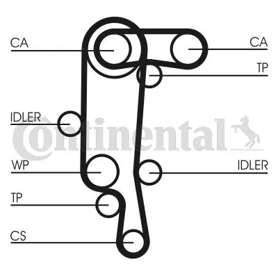 Komplet zupčastog kaiša CONTI CT 957 K1 IC-A05783