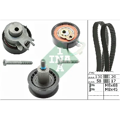 Komplet zupčastog kaiša INA 530 0538 10 IC-BBD8D2