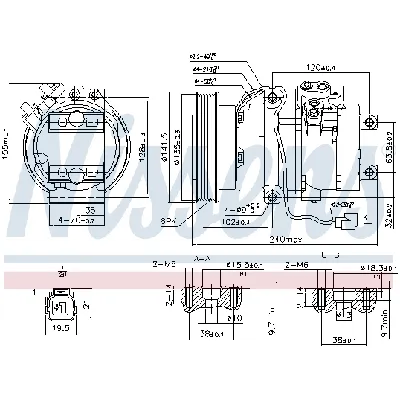 Kompresor, klima-uređaj NISSENS NIS 890017 IC-D7428A