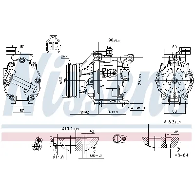 Kompresor, klima-uređaj NISSENS NIS 890036 IC-D7428B
