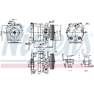 Kompresor, klima-uređaj NISSENS NIS 890187 IC-D99829