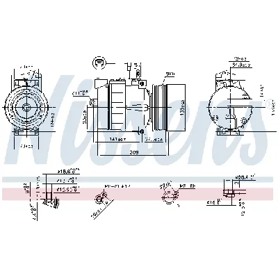 Kompresor, klima-uređaj NISSENS NIS 89030 IC-C49B9B