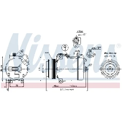Kompresor, klima-uređaj NISSENS NIS 89034 IC-C5404D