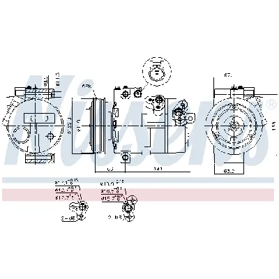 Kompresor, klima-uređaj NISSENS NIS 890394 IC-E447BB
