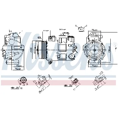 Kompresor, klima-uređaj NISSENS NIS 890412 IC-G07R89