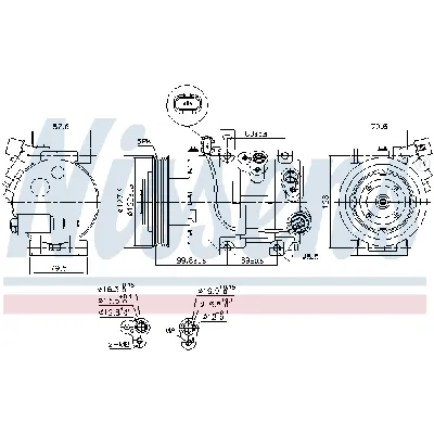 Kompresor, klima-uređaj NISSENS NIS 890423 IC-E51DC4