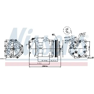 Kompresor, klima-uređaj NISSENS NIS 89044 IC-C54031