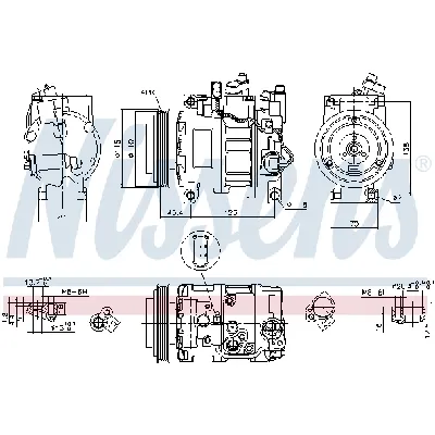 Kompresor, klima-uređaj NISSENS NIS 89049 IC-C54043