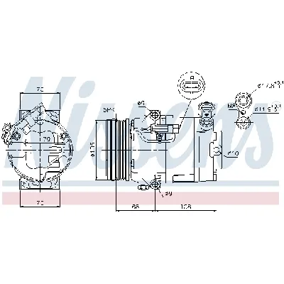 Kompresor, klima-uređaj NISSENS NIS 89050 IC-C5404F