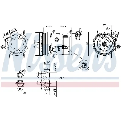 Kompresor, klima-uređaj NISSENS NIS 89053 IC-C540FB