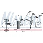 Kompresor, klima-uređaj NISSENS NIS 89054 IC-C54044