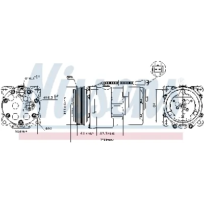 Kompresor, klima-uređaj NISSENS NIS 89055 IC-C54050
