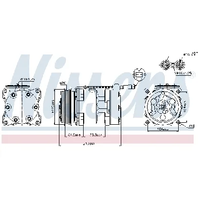 Kompresor, klima-uređaj NISSENS NIS 89056 IC-C54045