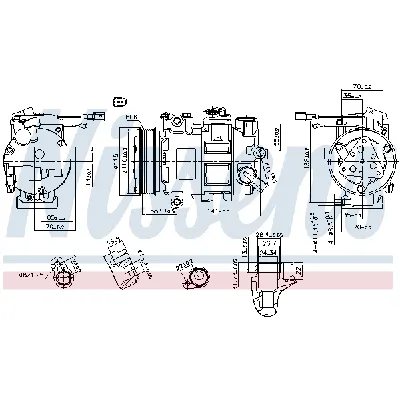 Kompresor, klima-uređaj NISSENS NIS 890620 IC-F633B0