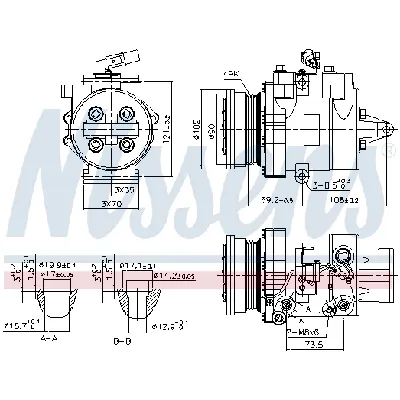 Kompresor, klima-uređaj NISSENS NIS 890624 IC-E39B55