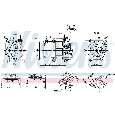 Kompresor, klima-uređaj NISSENS NIS 890655 IC-G07R8F