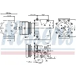 Kompresor, klima-uređaj NISSENS NIS 89066 IC-C54051