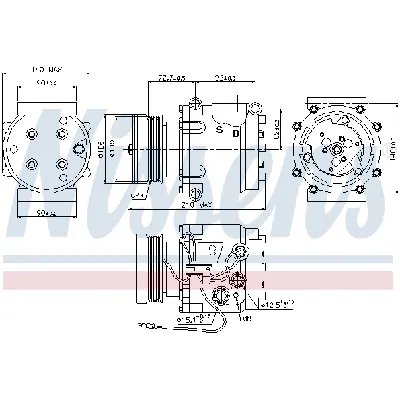 Kompresor, klima-uređaj NISSENS NIS 89066 IC-C54051