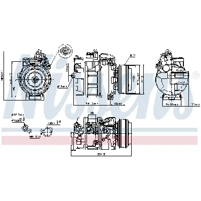 Kompresor, klima-uređaj NISSENS NIS 89075 IC-C54063