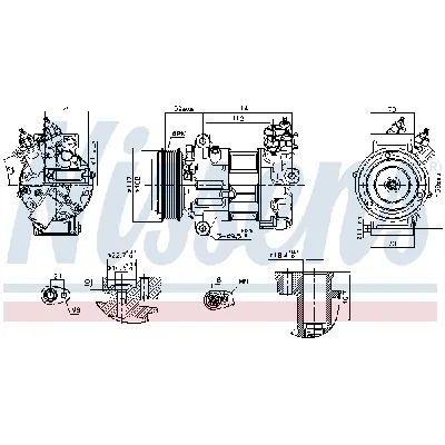 Kompresor, klima-uređaj NISSENS NIS 890790 IC-G0WBH0