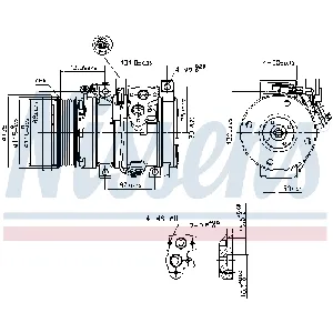 Kompresor, klima-uređaj NISSENS NIS 890871 IC-G0QQ2U