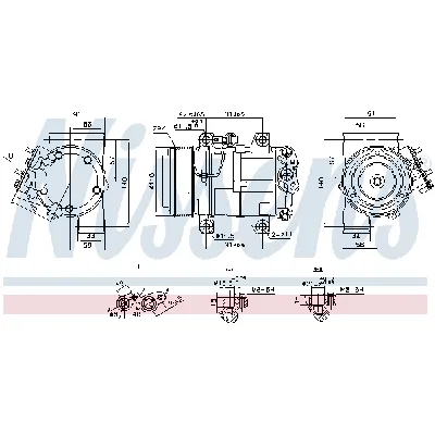 Kompresor, klima-uređaj NISSENS NIS 890874 IC-G0Q9K6