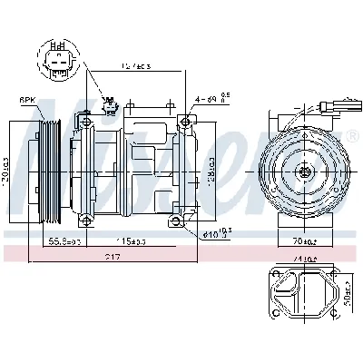 Kompresor, klima-uređaj NISSENS NIS 89097 IC-C5406B