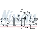 Kompresor, klima-uređaj NISSENS NIS 89164 IC-C5410F