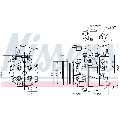 Kompresor, klima-uređaj NISSENS NIS 89246 IC-C540D6