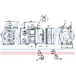 Kompresor, klima-uređaj NISSENS NIS 89273 IC-C540B8