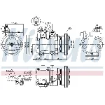 Kompresor, klima-uređaj NISSENS NIS 89274 IC-C540B9