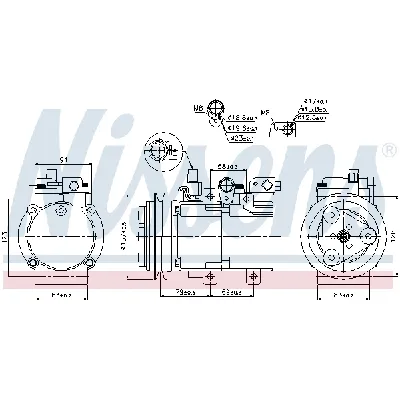 Kompresor, klima-uređaj NISSENS NIS 89282 IC-C540E3