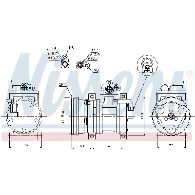 Kompresor, klima-uređaj NISSENS NIS 89302 IC-C540F6