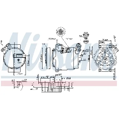Kompresor, klima-uređaj NISSENS NIS 89308 IC-C54133
